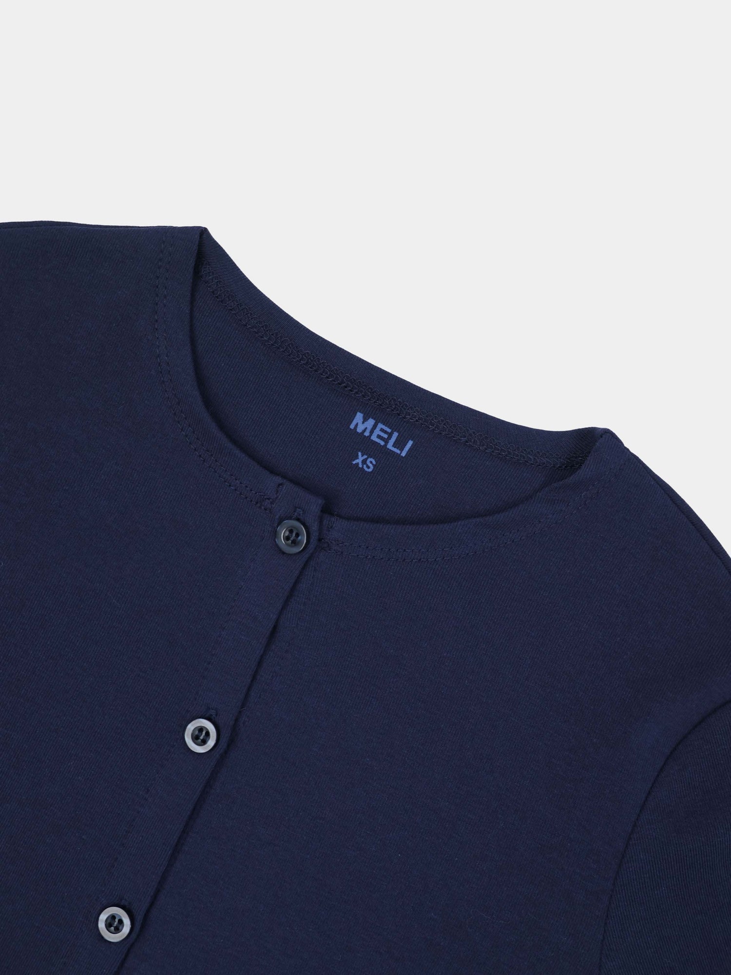 Crop T-Shirt Cardigan-Navy
