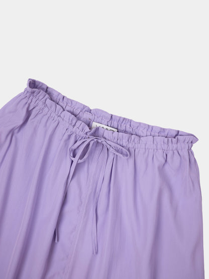 DRAWSTRING RUFFLE SKIRT-LAVENDER