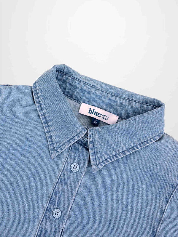 Classic Denim Shirt-Light Blue