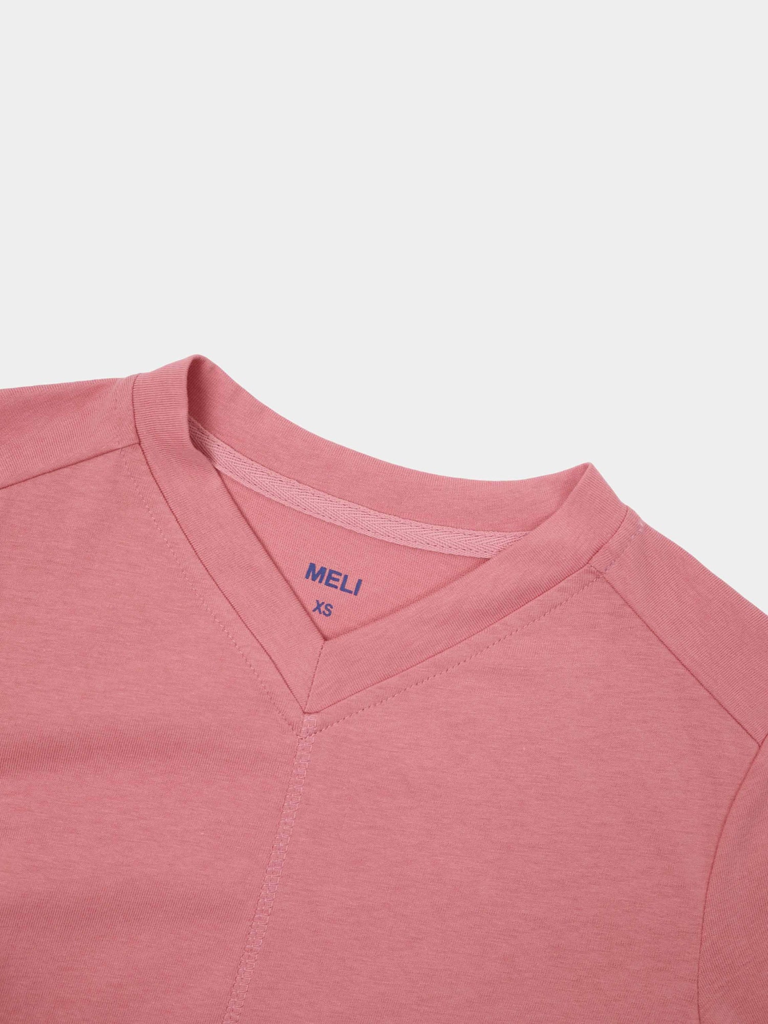 Center Seam High V Tee-Raspberry Pink