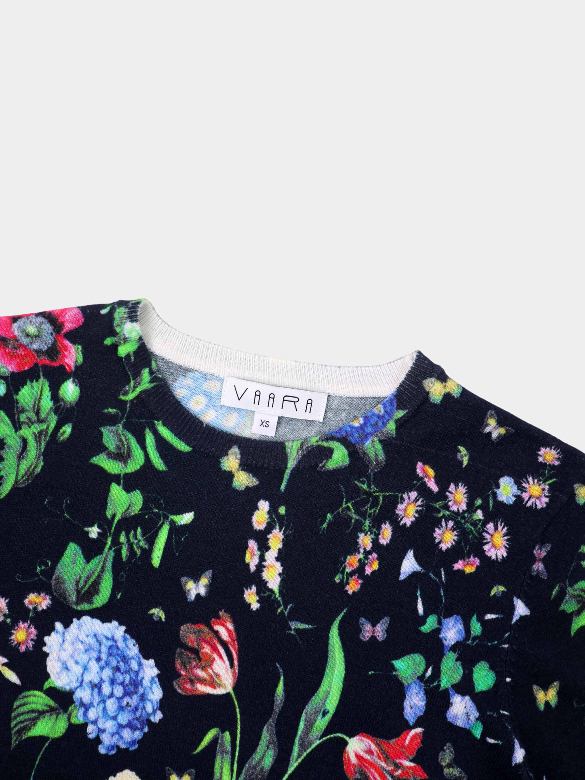 Printed Sweater-Navy Floral