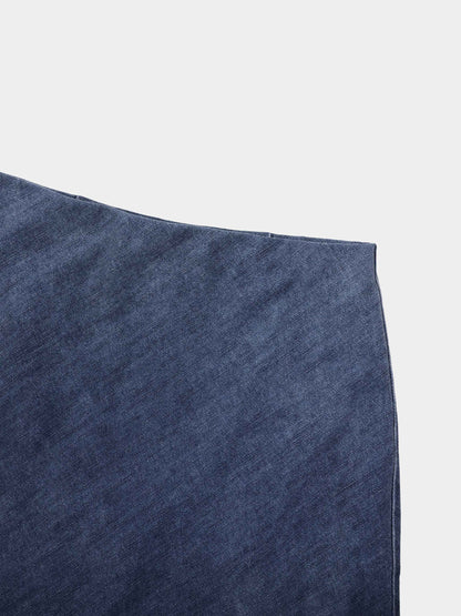Classic Denim Skirt 37"-Medium Blue
