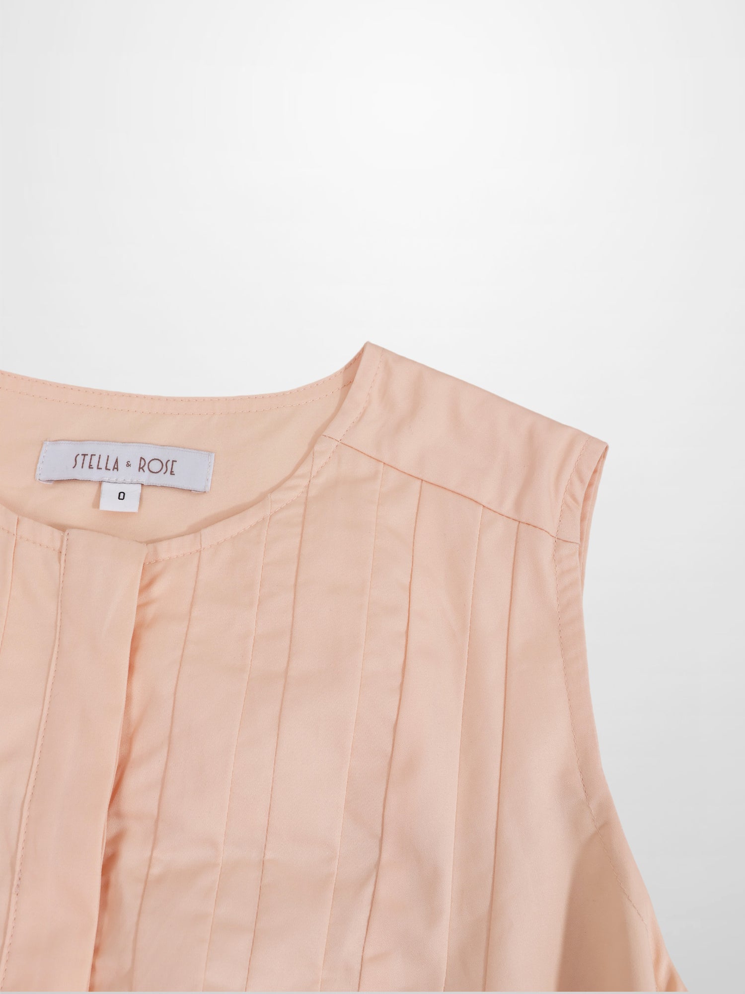 Pleated Waist Jumper-Peach