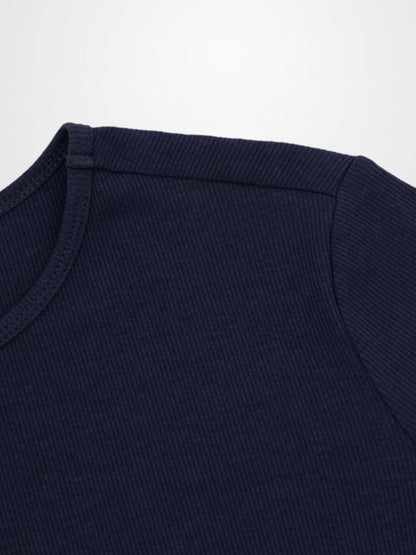 Ribbed Crew Bomber-Navy