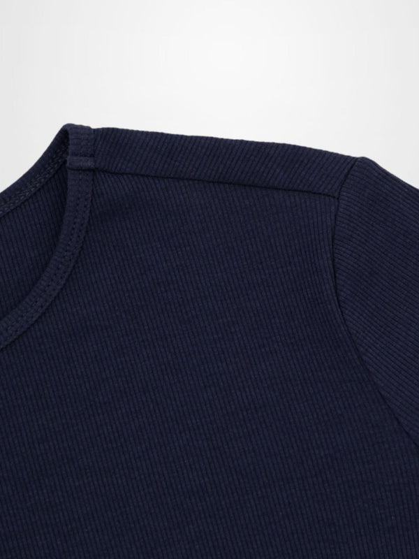 Ribbed Crew Bomber-Navy
