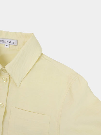 Tie Back Blouse-Yellow