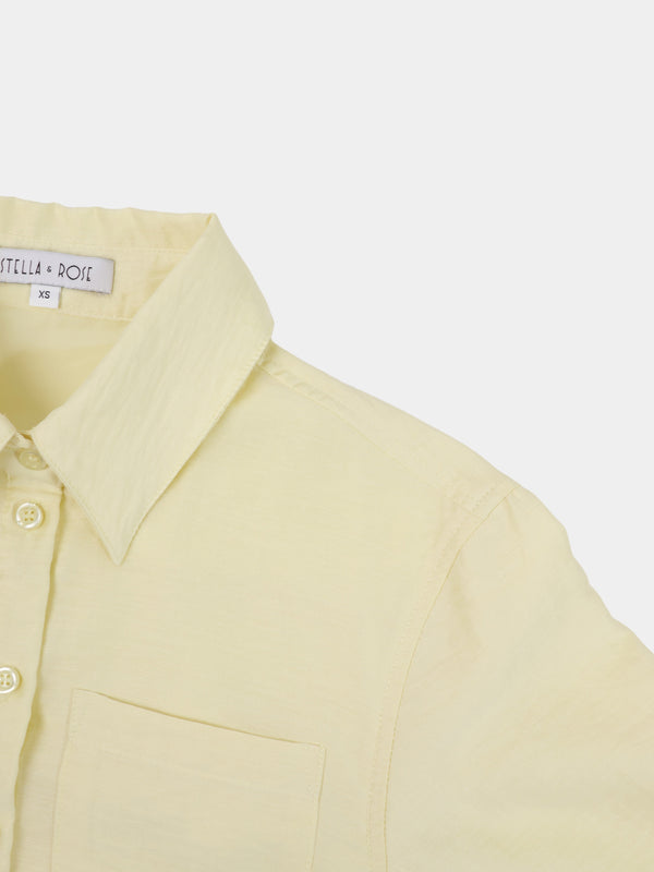 Tie Back Blouse-Yellow