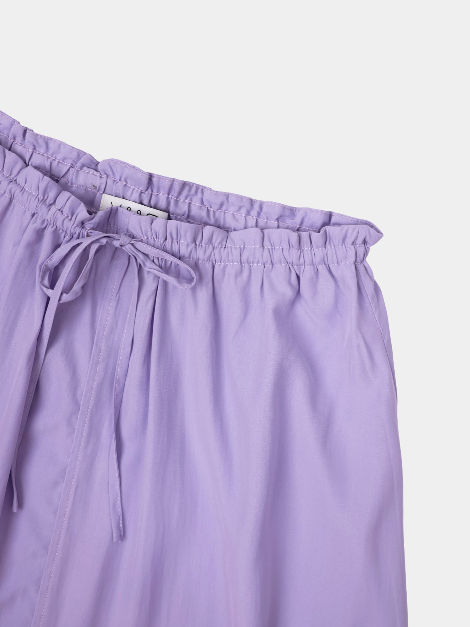 DRAWSTRING RUFFLE SKIRT-LAVENDER