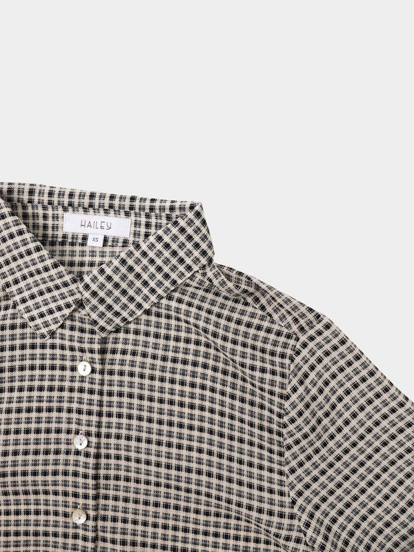 Plaid Blouse - Black Plaid