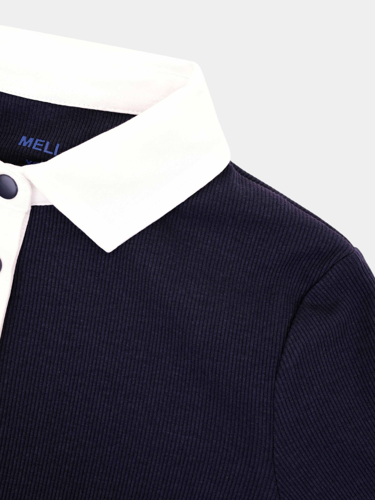 White Collar Polo-Navy