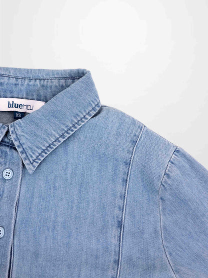 Classic Denim Shirt-Light Blue