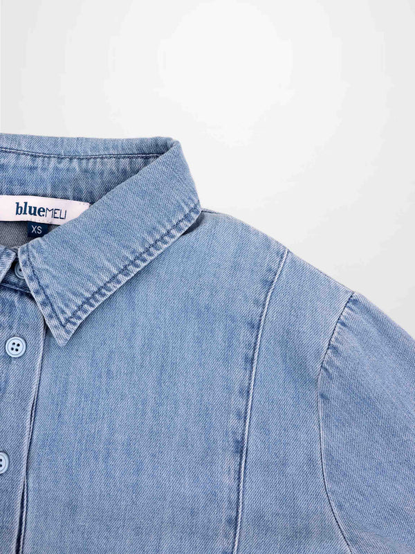 Classic Denim Shirt-Light Blue