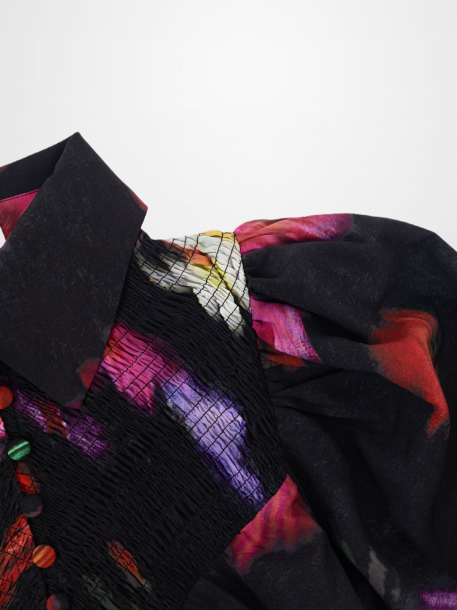 Smocked Blouse-Pink Floral