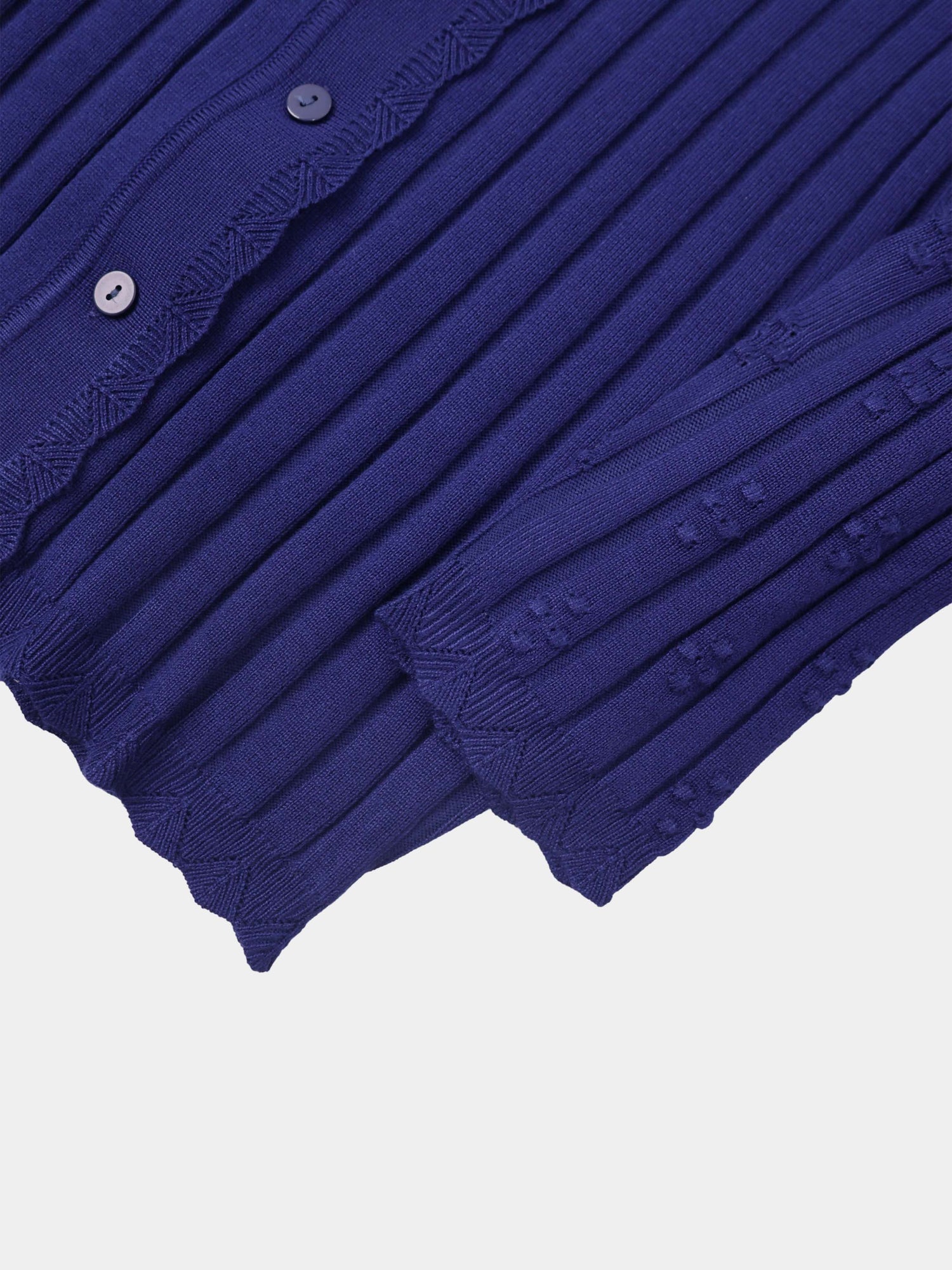 Scalloped Edge Cardigan-Navy