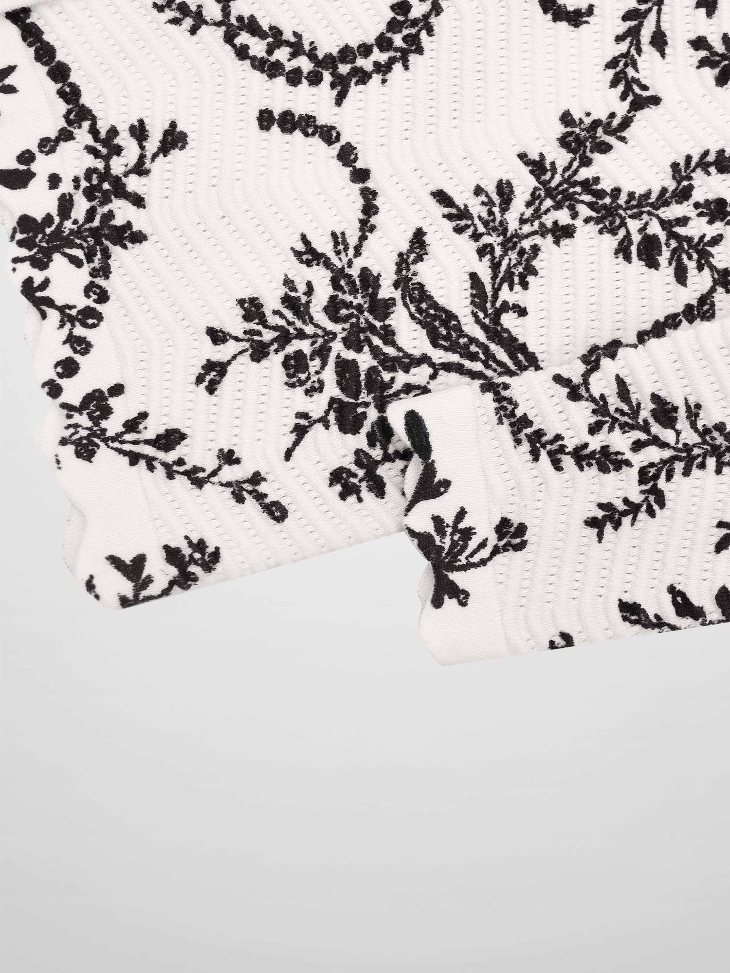 Printed Wave Cardigan-Scattered Vines