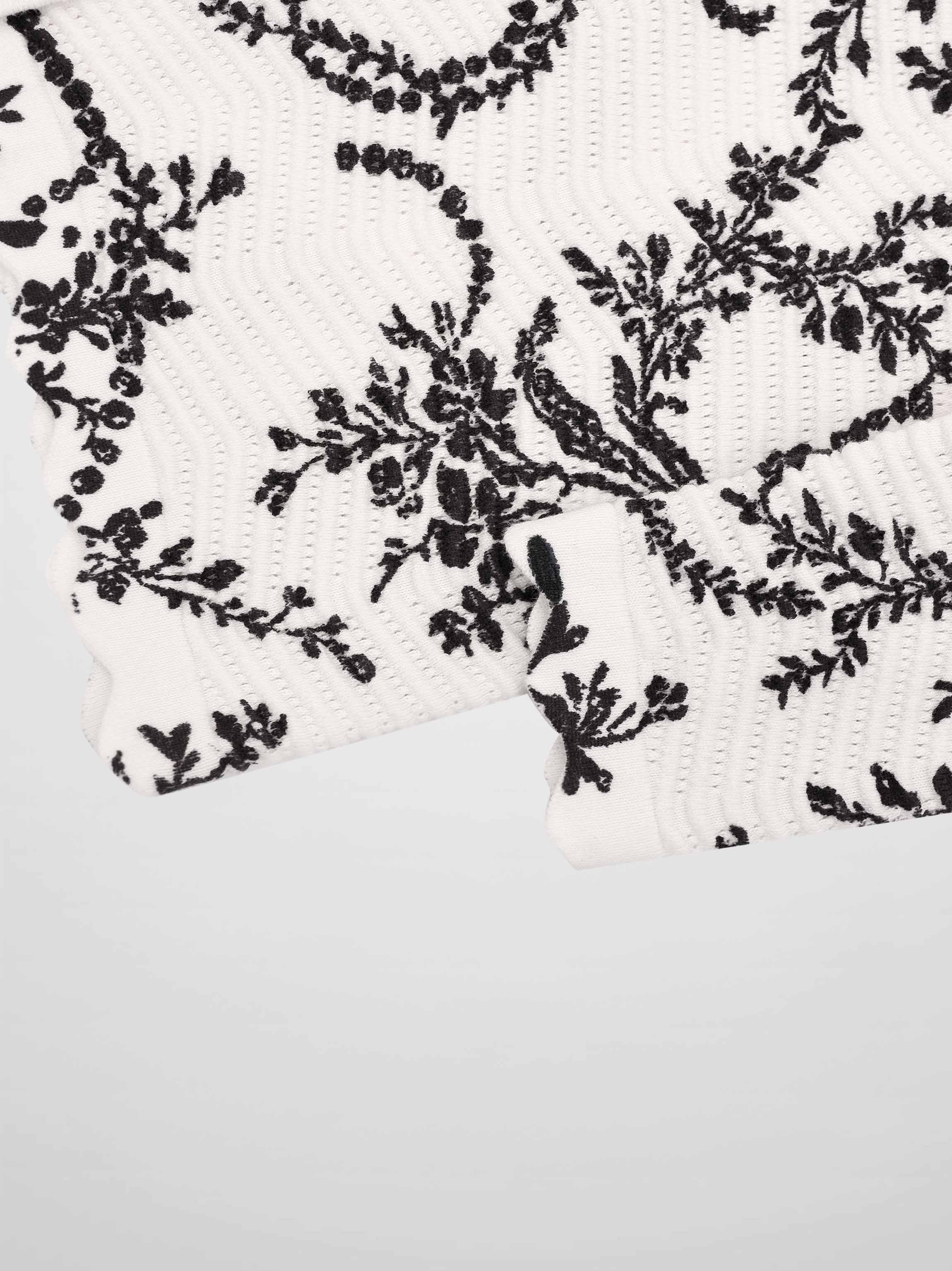 Printed Wave Cardigan-Scattered Vines