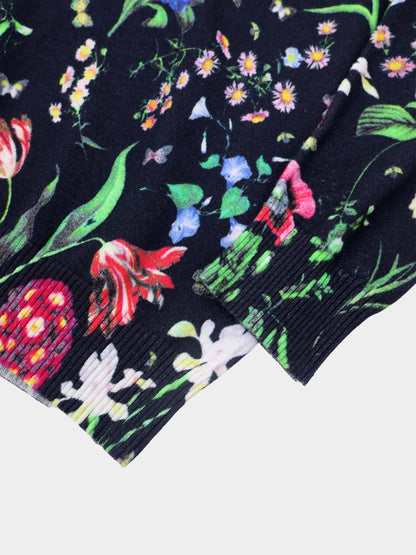 Printed Sweater-Navy Floral
