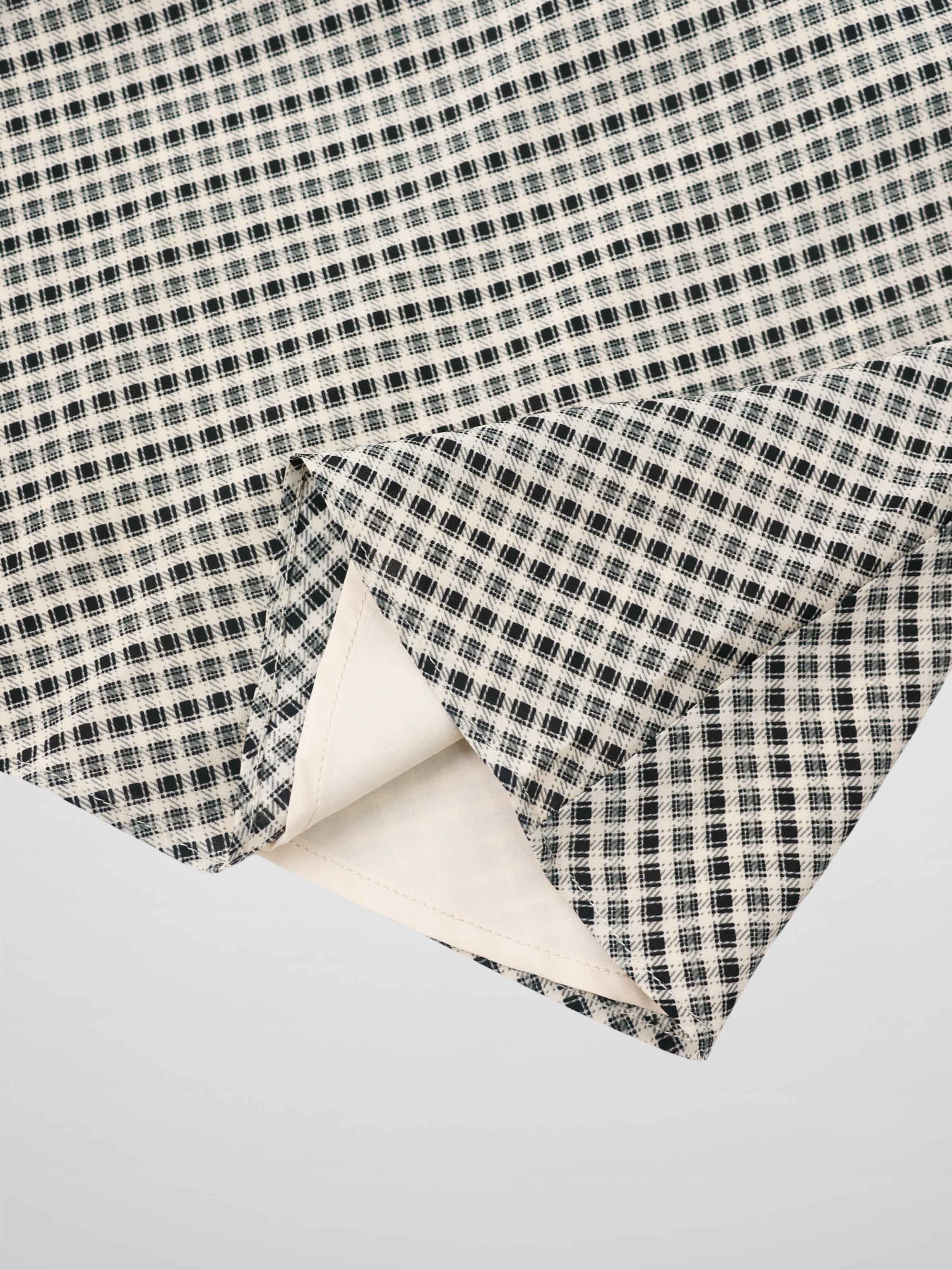 Plaid Slip Skirt - Black Plaid