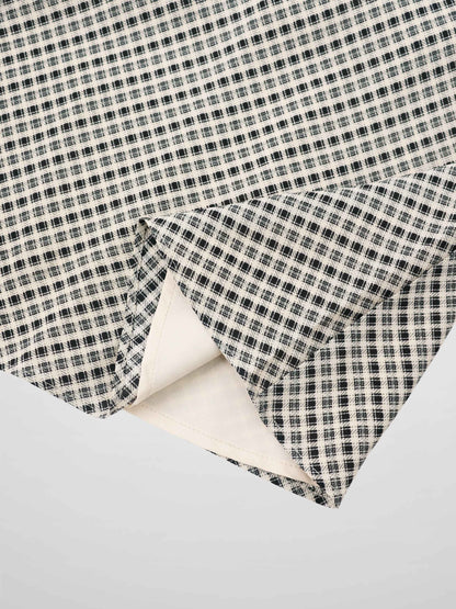 Plaid Slip Skirt - Black Plaid