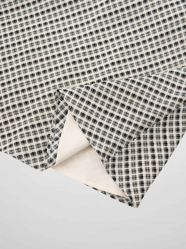 Plaid Slip Skirt - Black Plaid