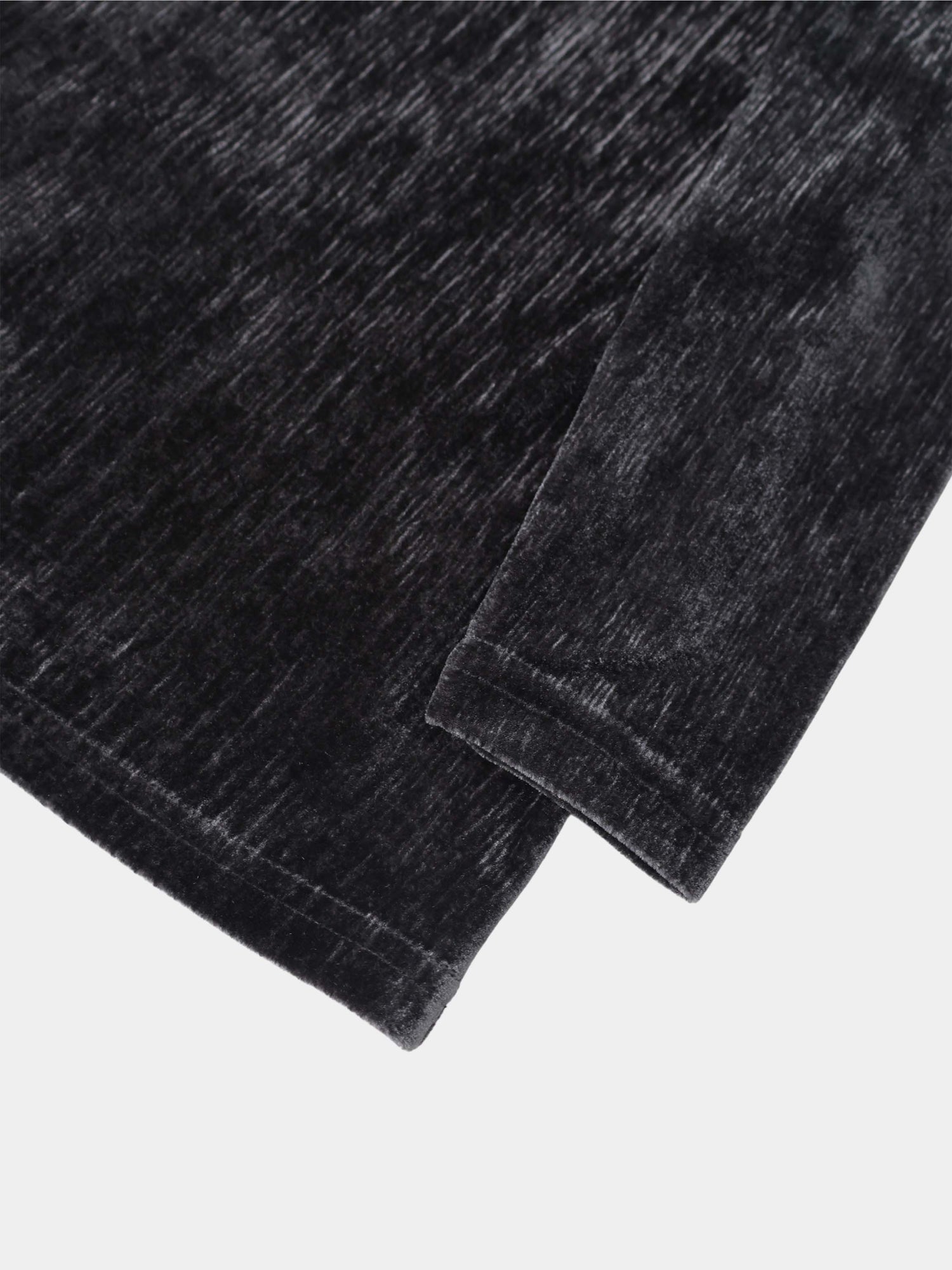 Textured Velour Turtleneck - Dark Grey