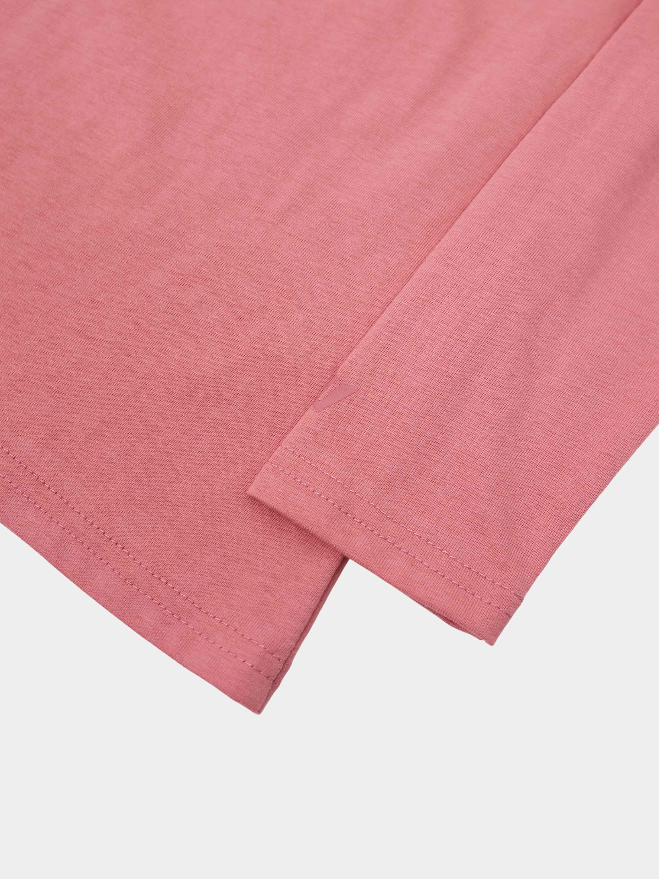 Center Seam High V Tee-Raspberry Pink