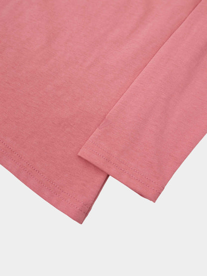 Center Seam High V Tee-Raspberry Pink