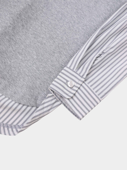 Shirt Back Polo T-Shirt-Heather Grey