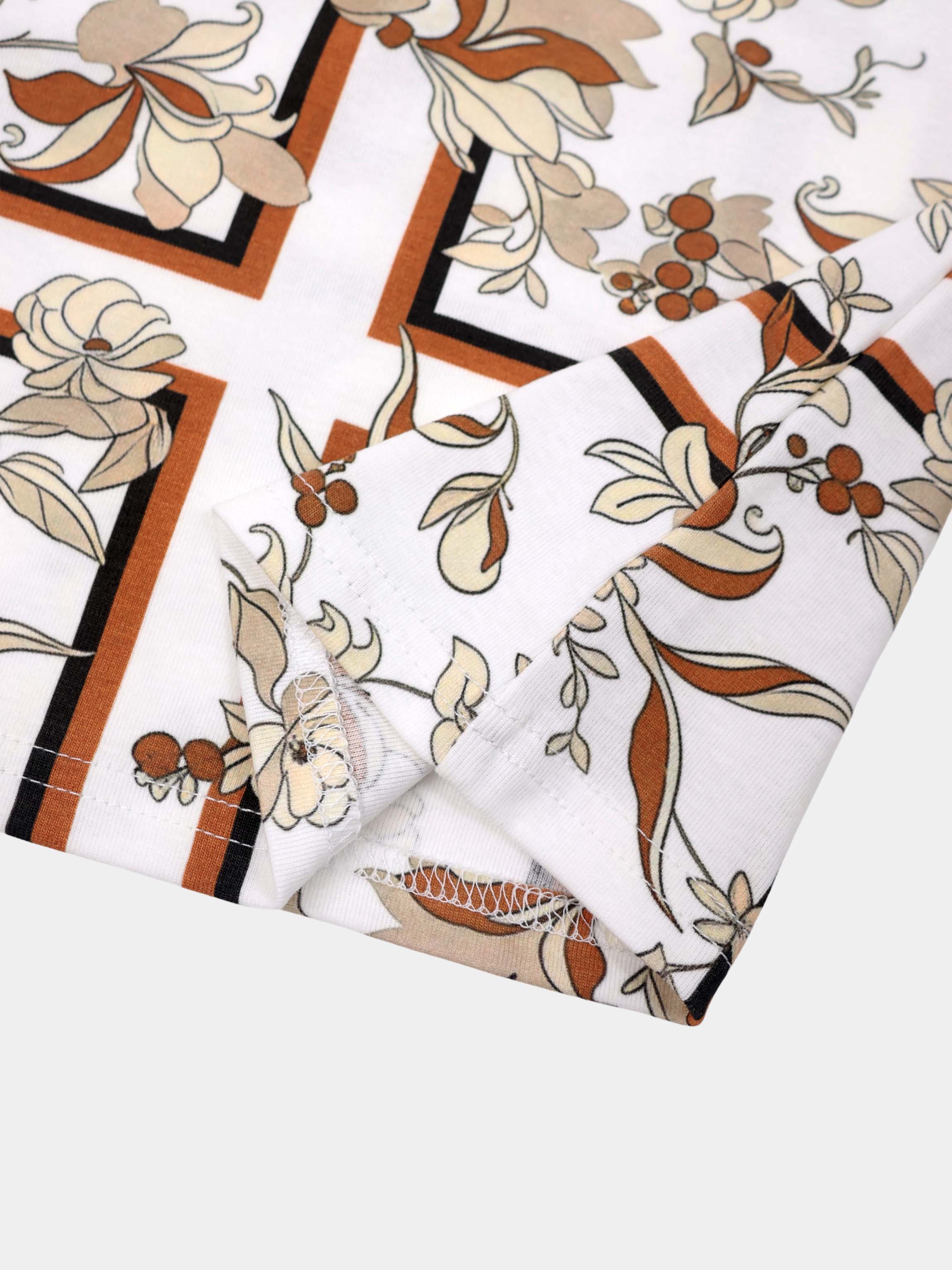 Sleeveless Tee-Windowpane Floral