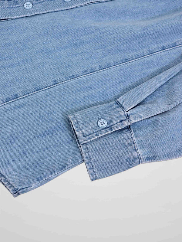 Classic Denim Shirt-Light Blue