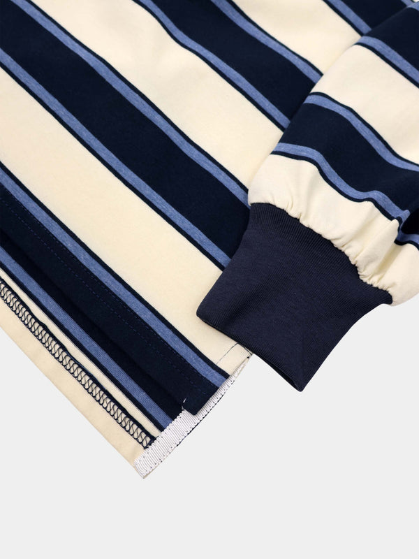 Wide Stripe Rugby T-Shirt-Navy Stripe