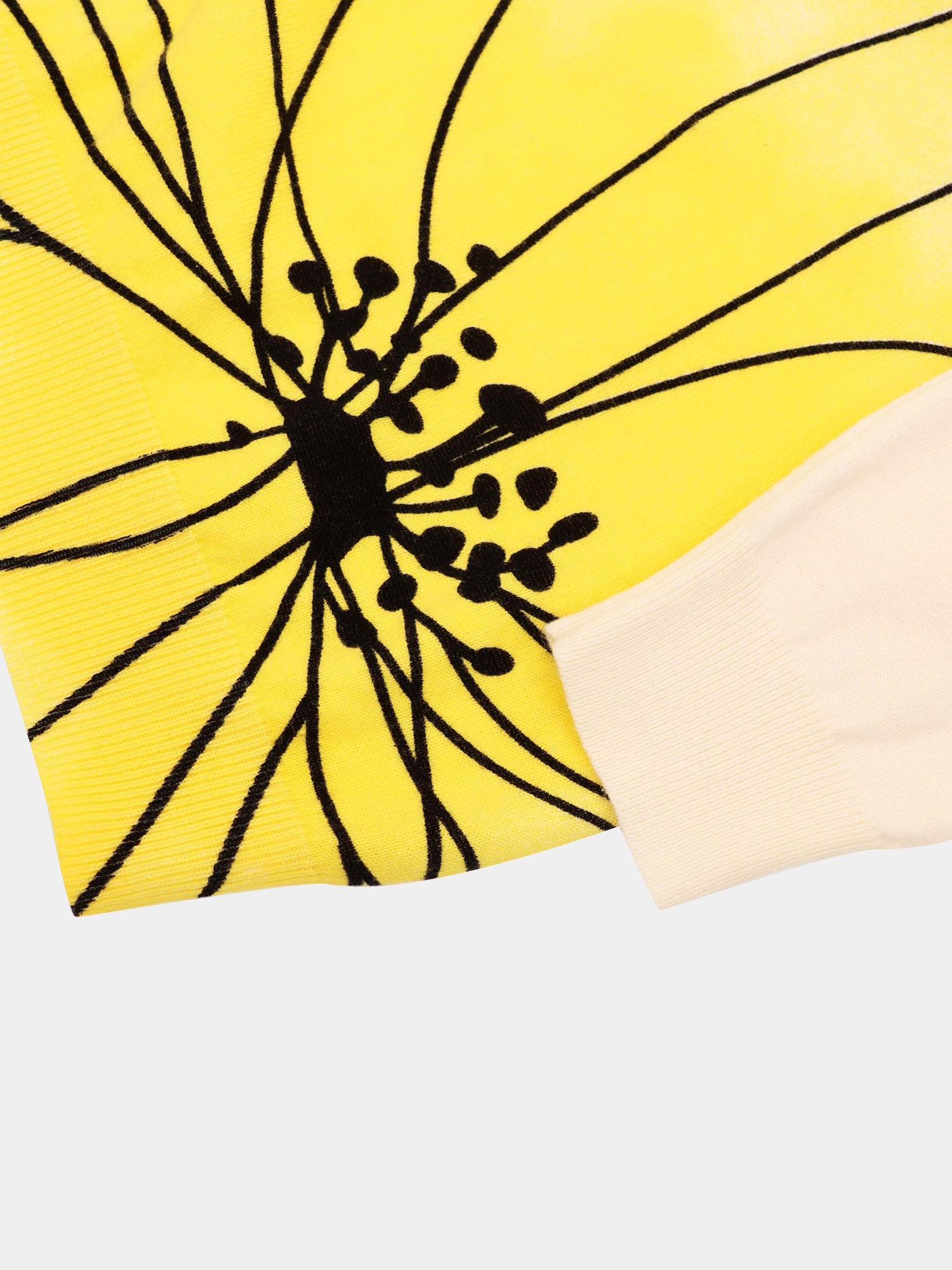 Printed High V Lightweight Sweater-Flower Burst