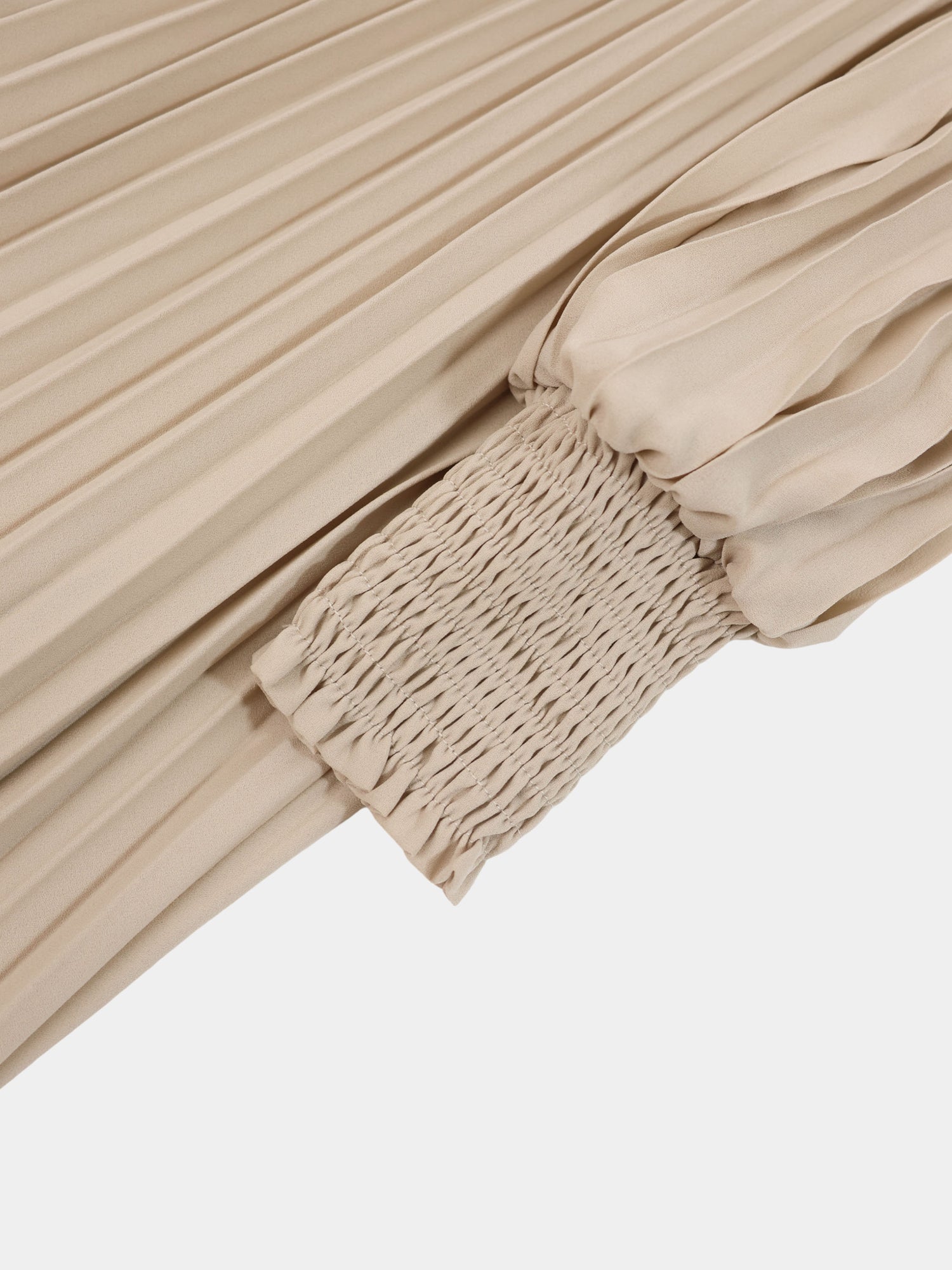 Micro Pleat Dress-Tan