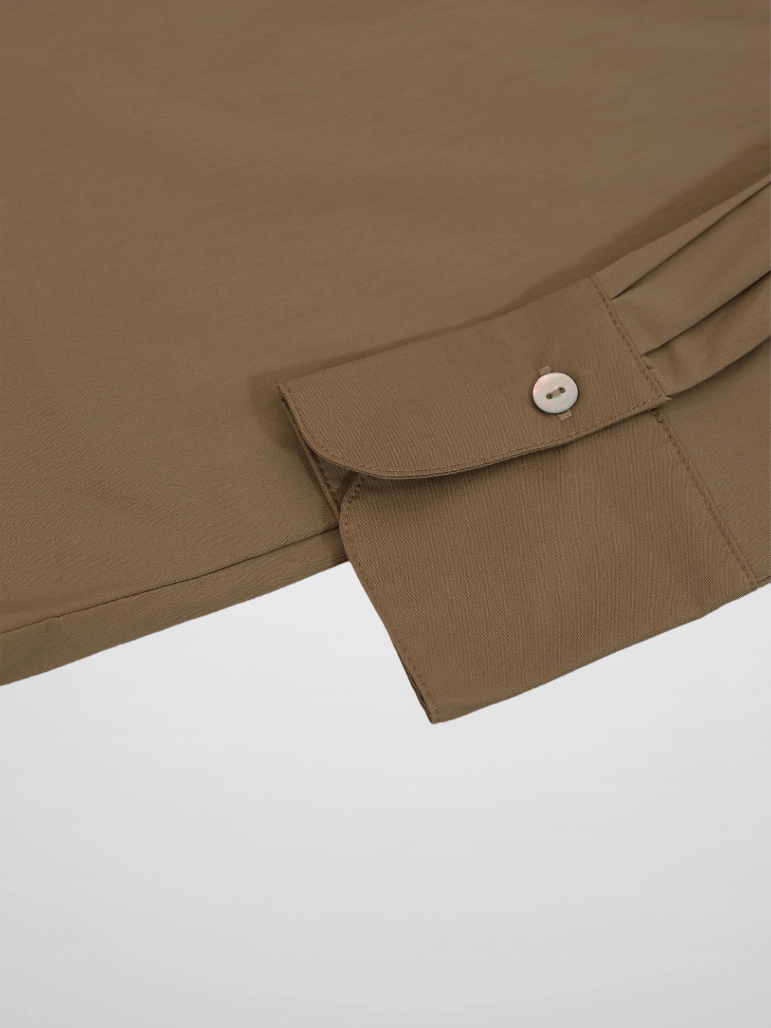 Cotton Button Down Blouse-Mocha Mousse