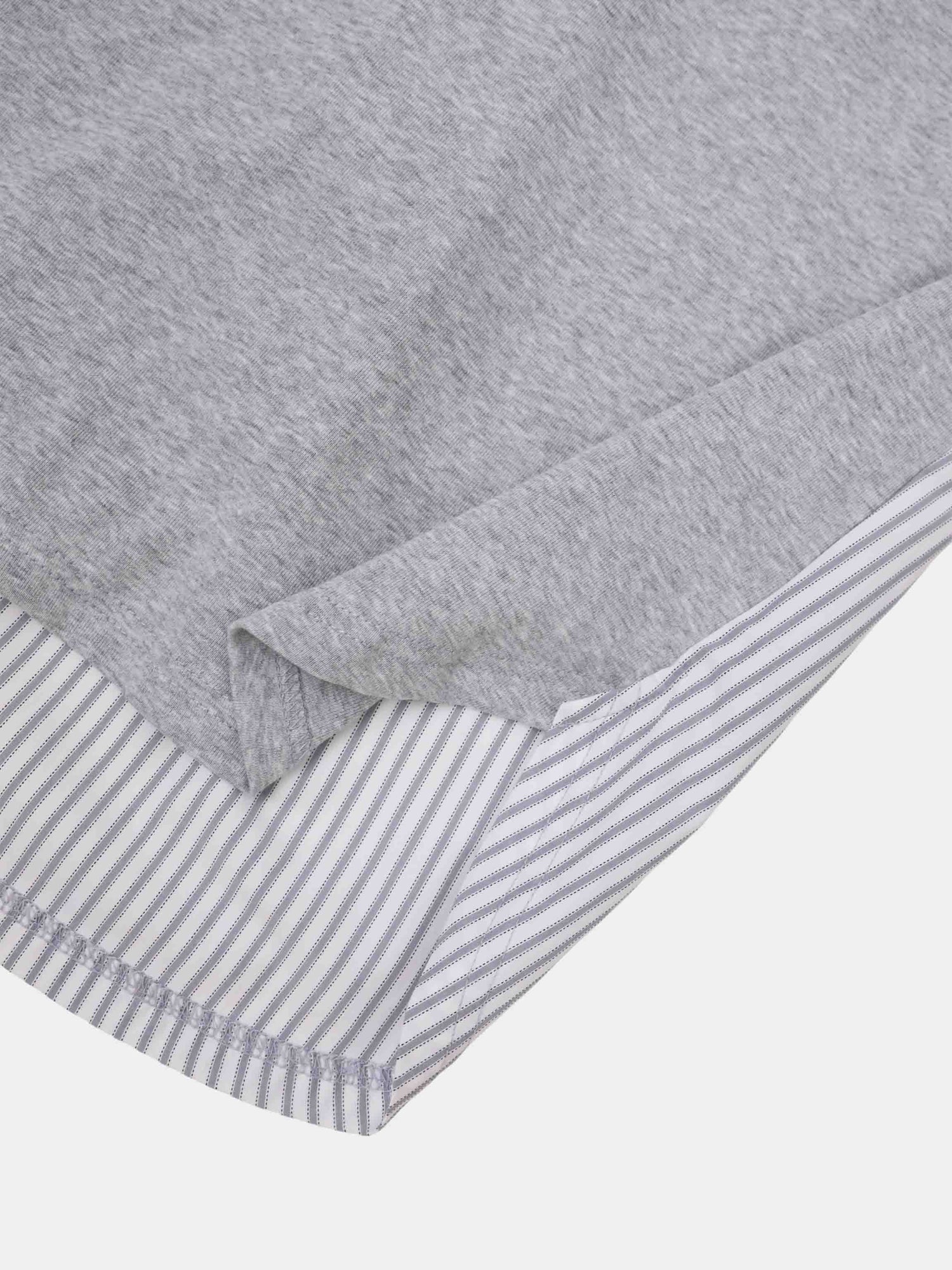 Shirt Back Polo T-Shirt-Heather Grey