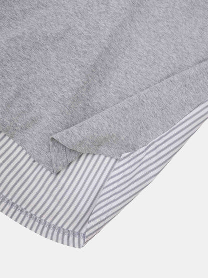 Shirt Back Polo T-Shirt-Heather Grey