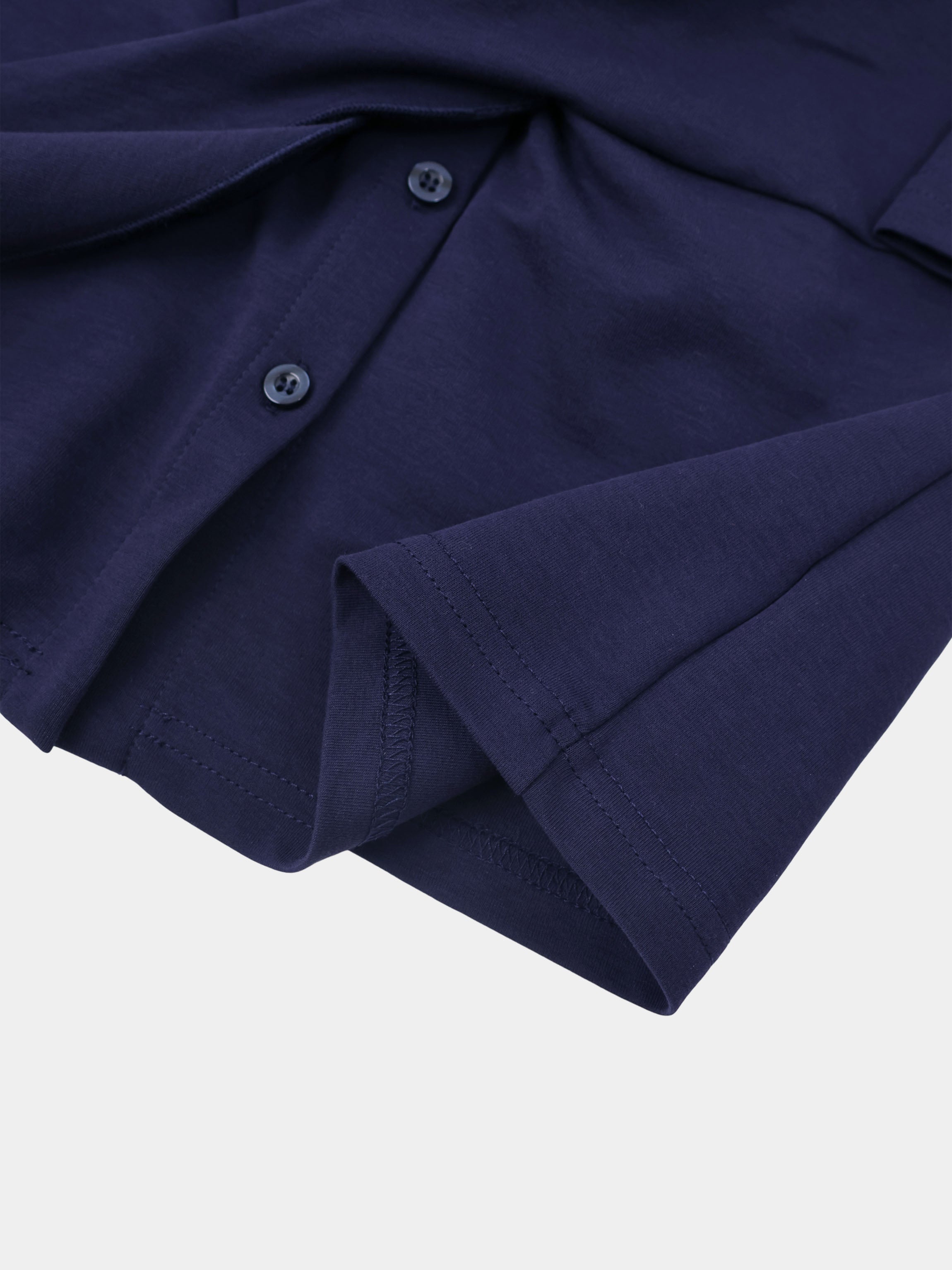 Waist Tie Button Down T-Shirt-Navy