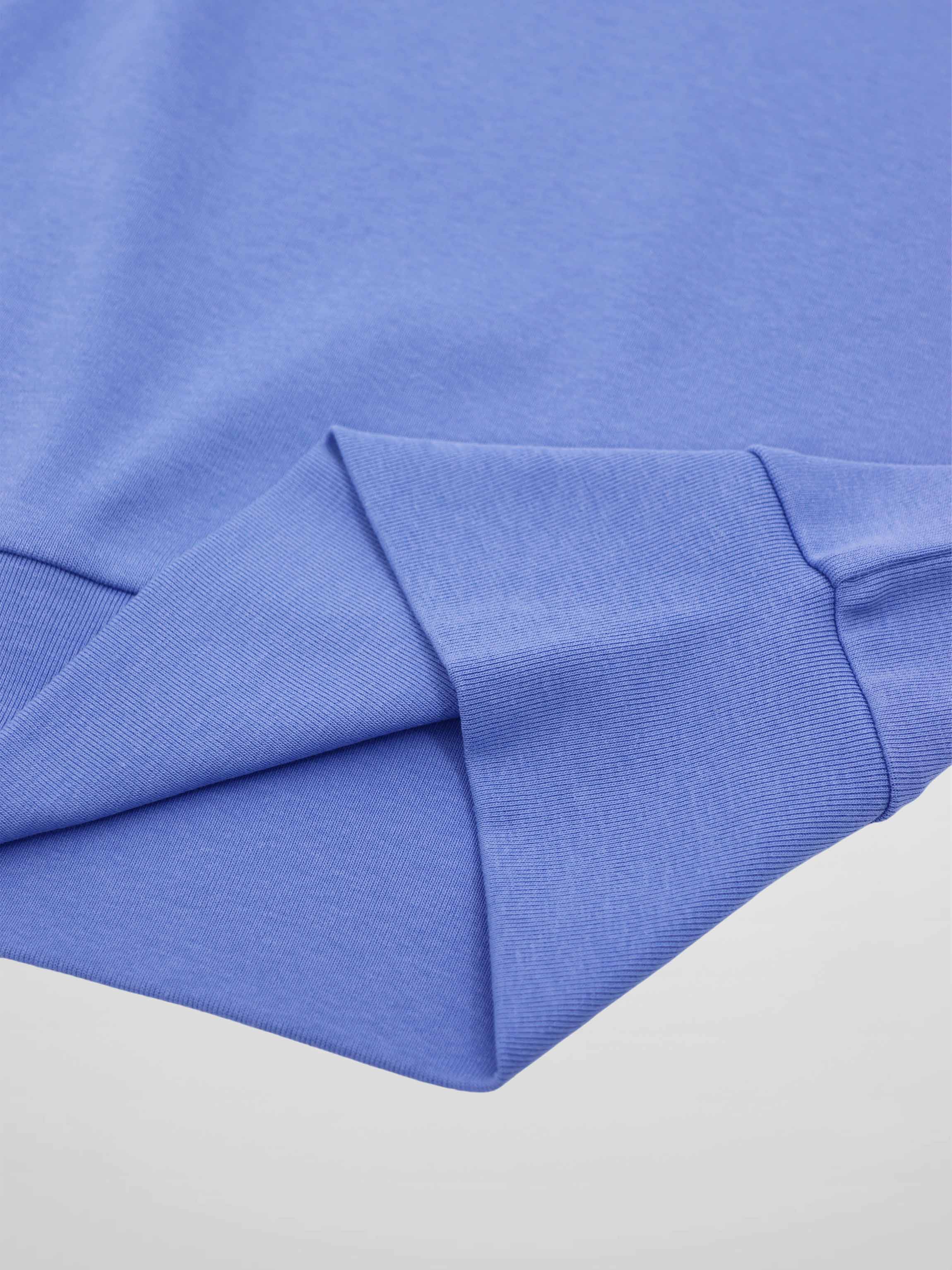 Collared Bomber Tee-Periwinkle