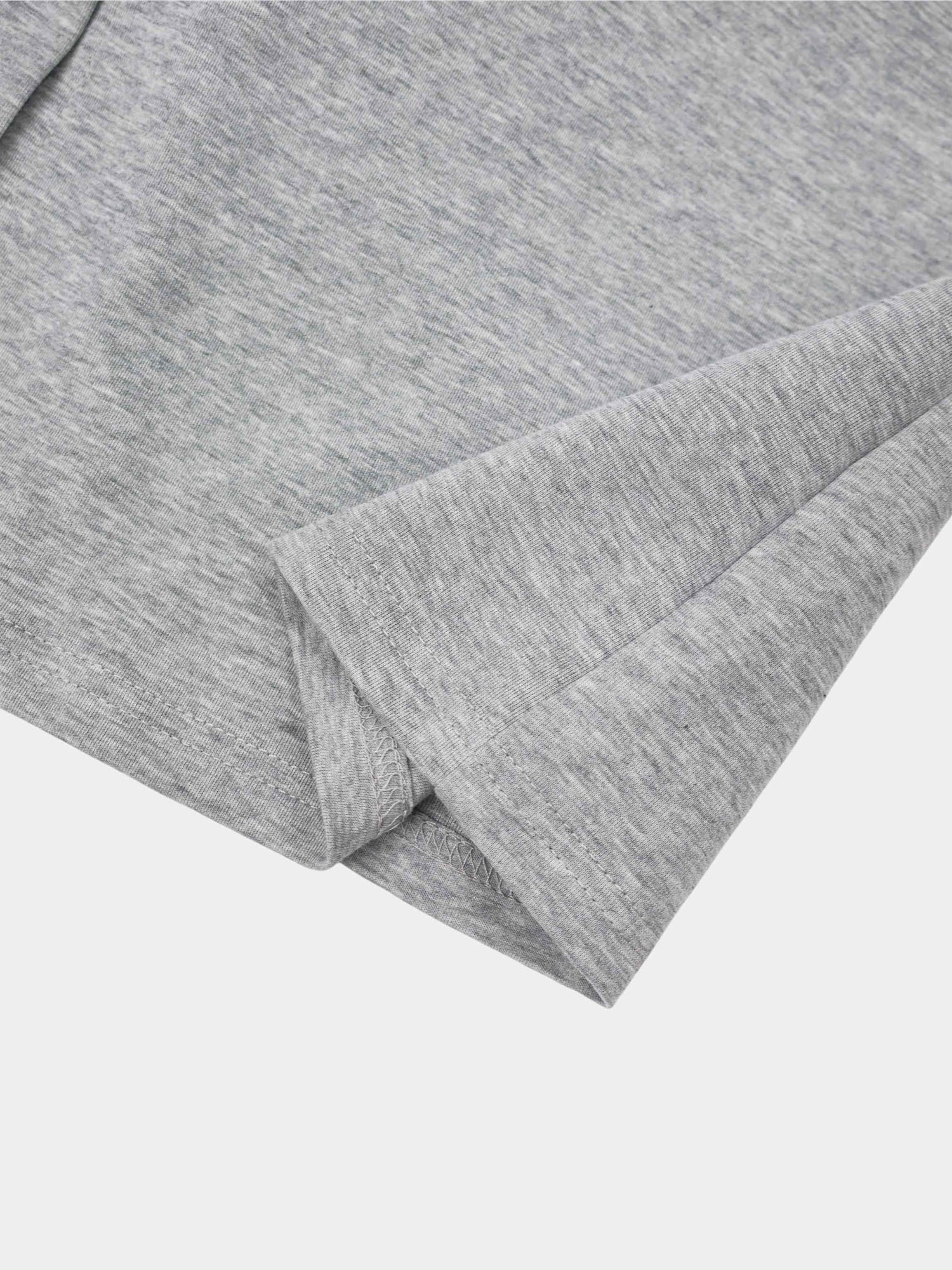 Waist Tie Button Down T-Shirt Dress-Heather Grey