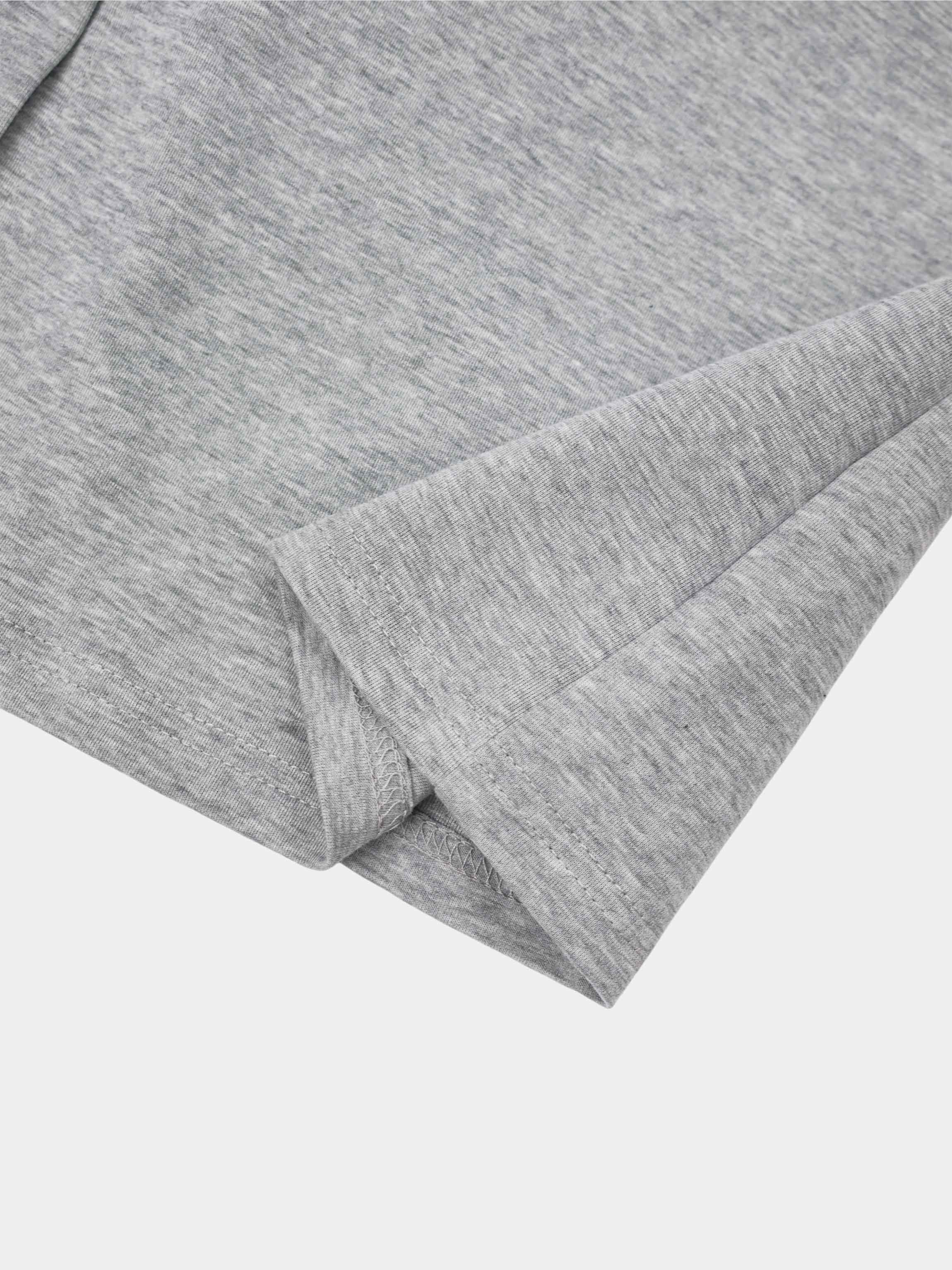 Waist Tie Button Down T-Shirt Dress-Heather Grey