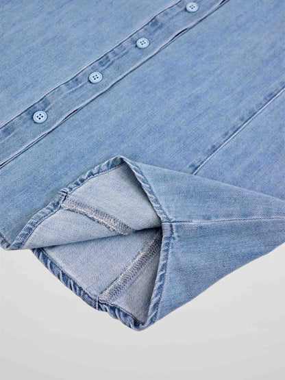 Classic Denim Shirt-Light Blue