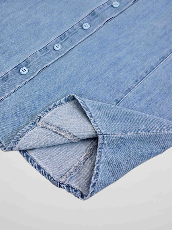 Classic Denim Shirt-Light Blue