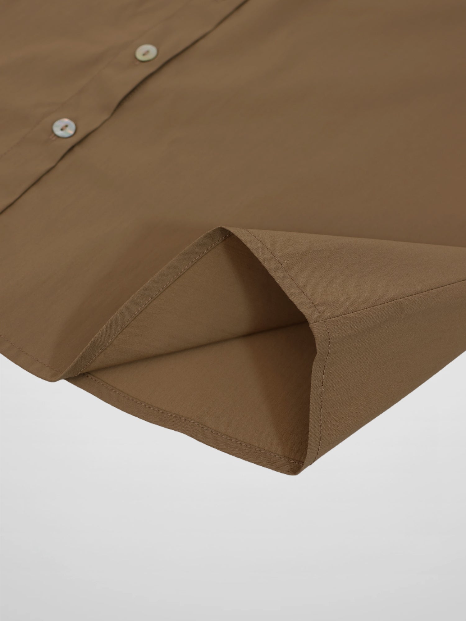 Cotton Button Down Blouse-Mocha Mousse