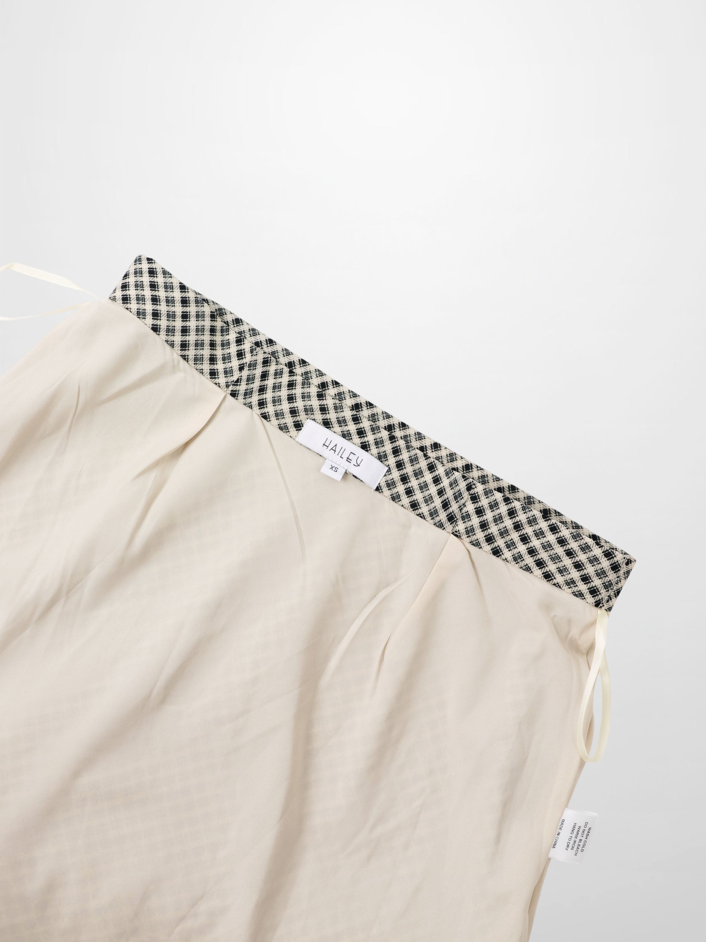Plaid Slip Skirt - Black Plaid