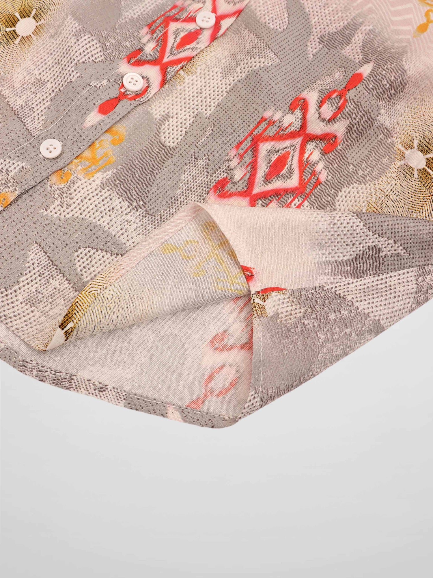 Button Down Collared Blouse-Ombre Print