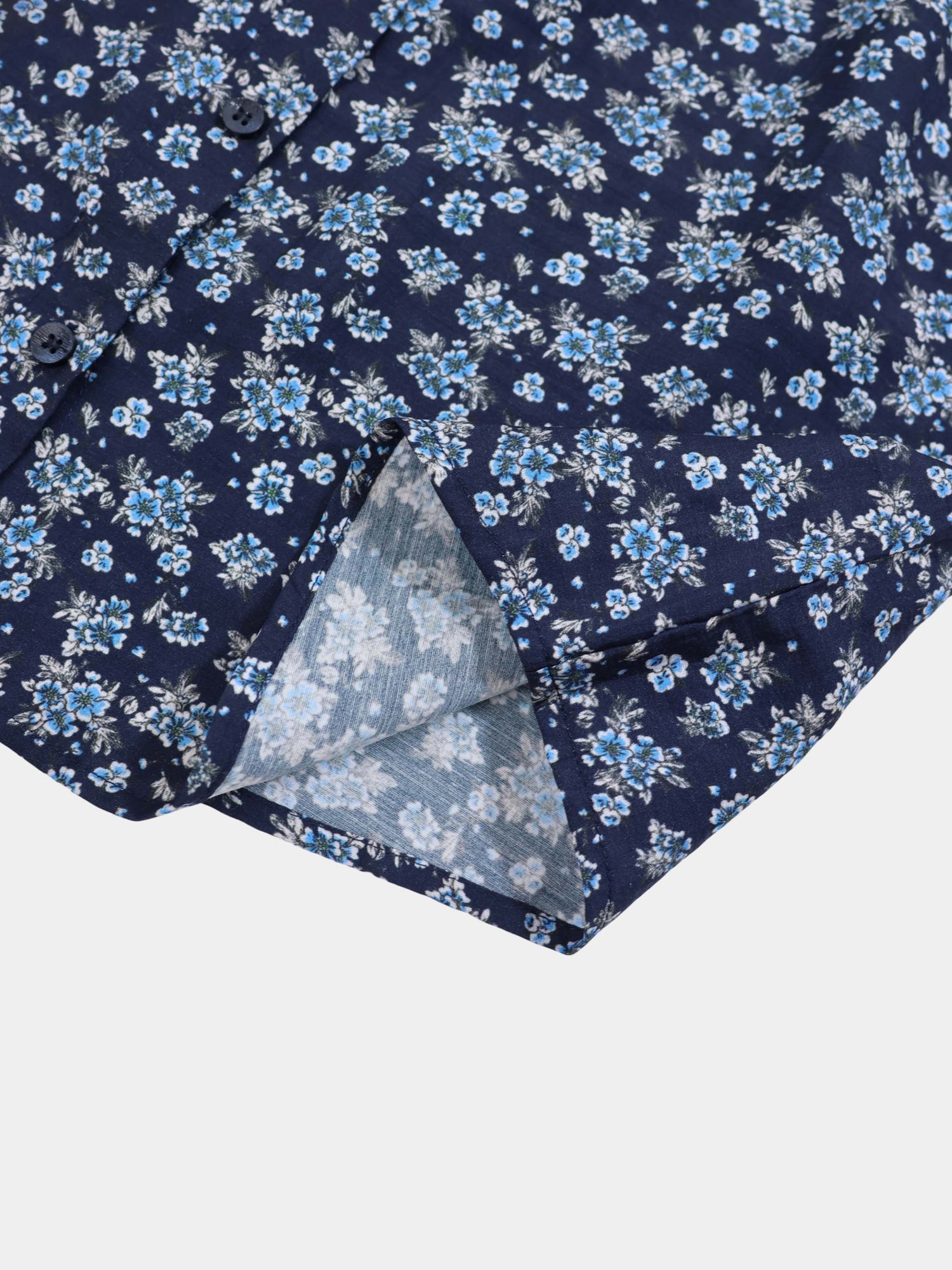Peter Pan Collar Blouse-Blue Floral