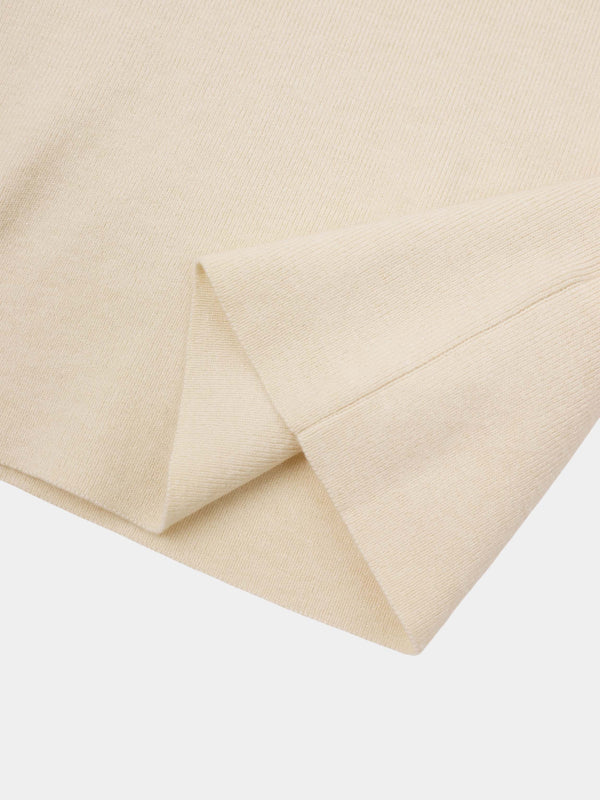 Bell Sleeve Polo-Cream/Black