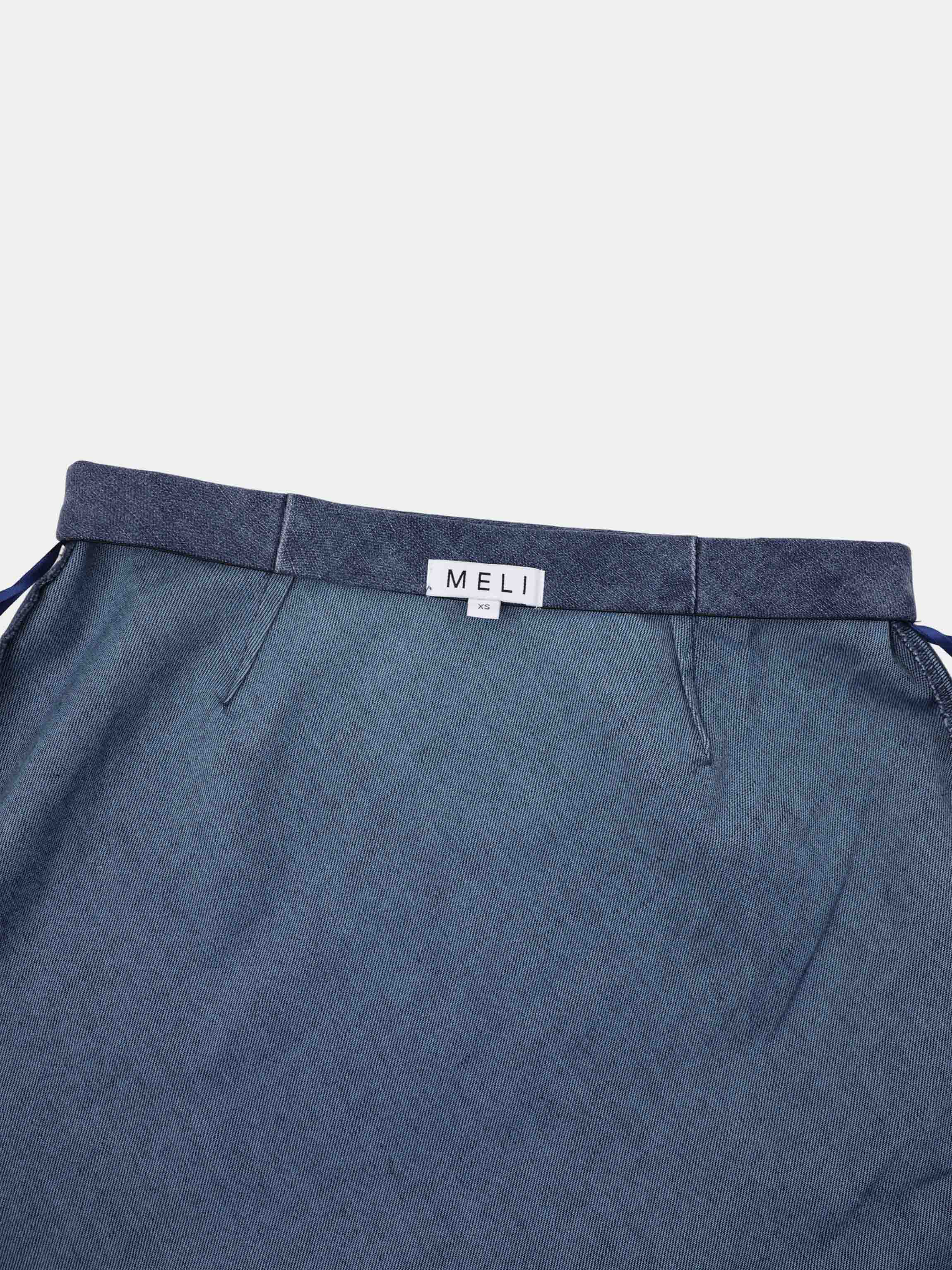 Classic Denim Skirt 37"-Medium Blue