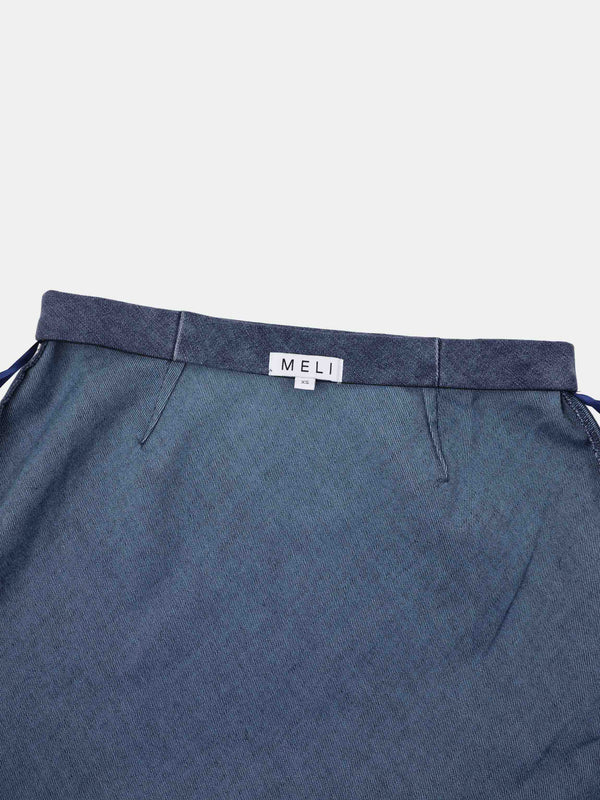 Classic Denim Skirt 37"-Medium Blue