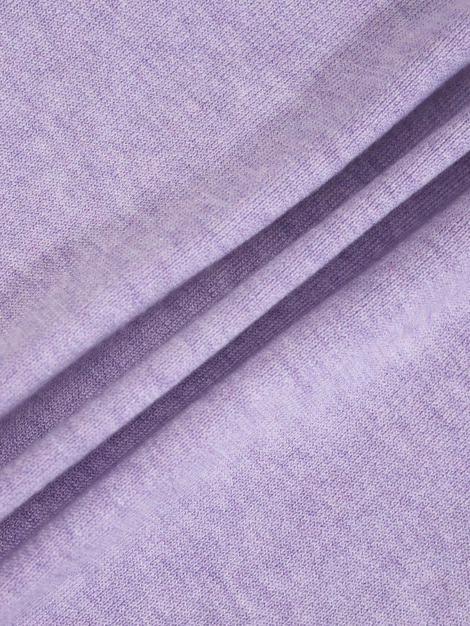 Trim Detail Crew Crop Cardigan-Heathered Lavander